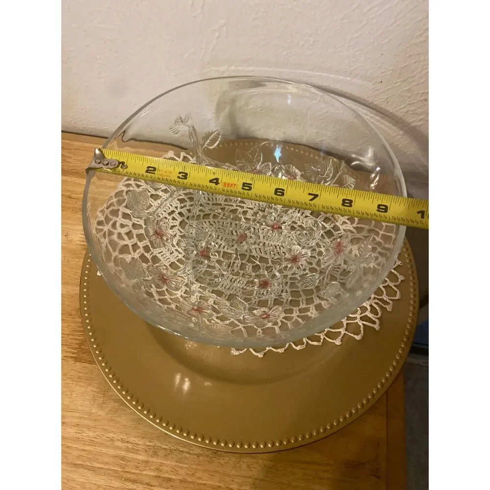 Vintage Mikasa Crystal Rose Bowl